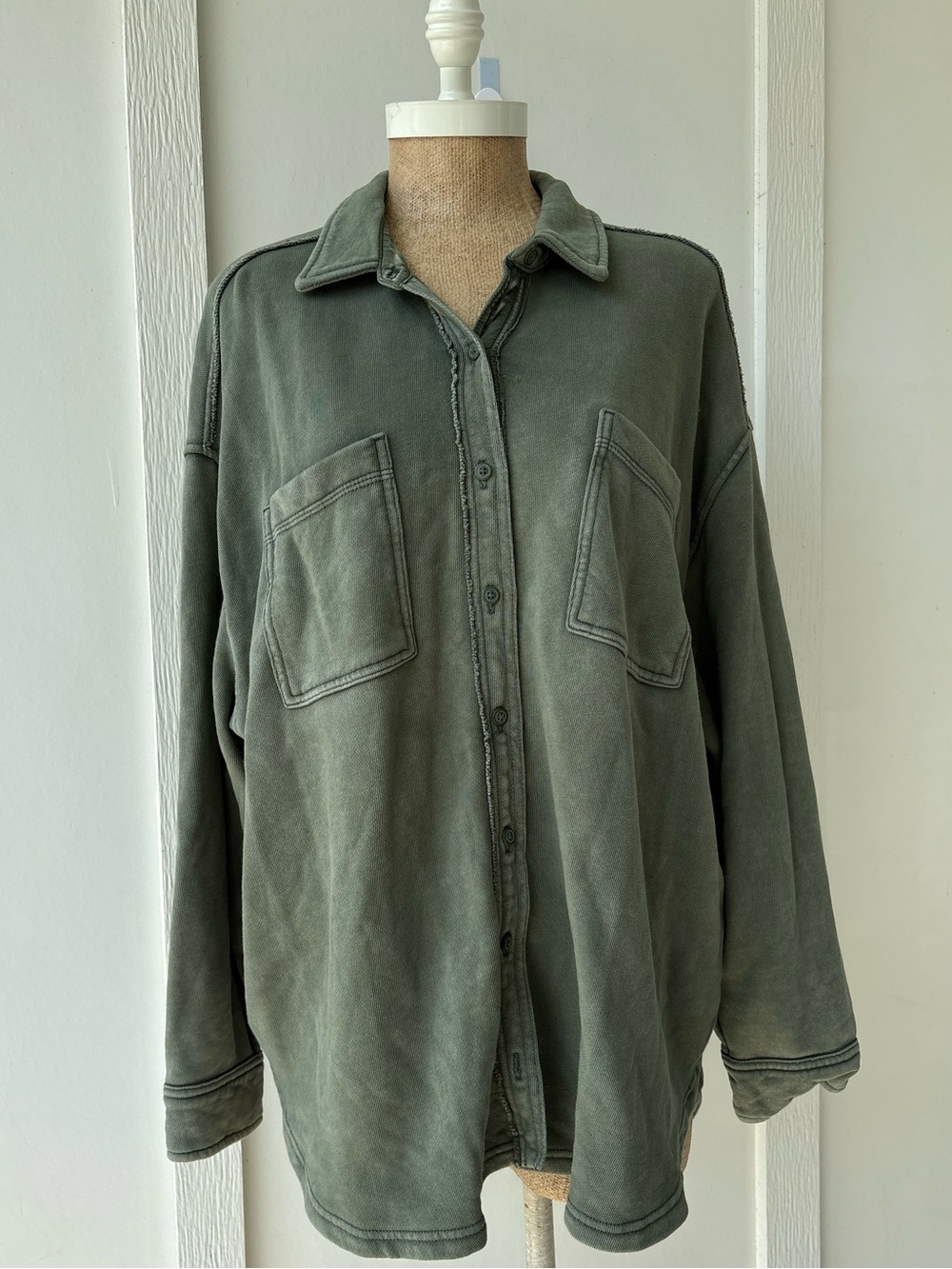 Aerie LumberJane Fleece Shirt Medium - Picture 2 of 9
